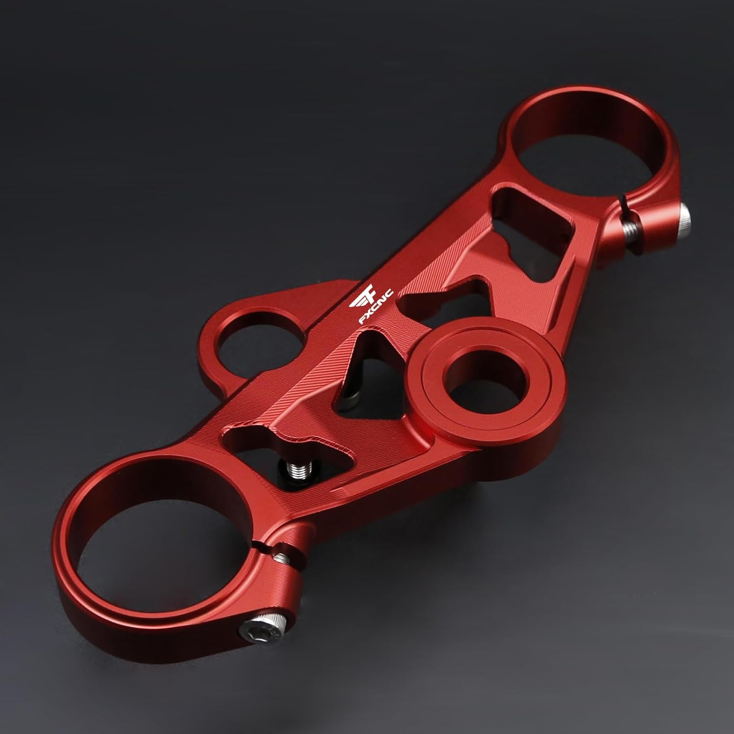 CNC Motorcycle Lowering Triple Tree Front End Upper Top Clamp Fit for KOVEMOTO KY450RR (Red)