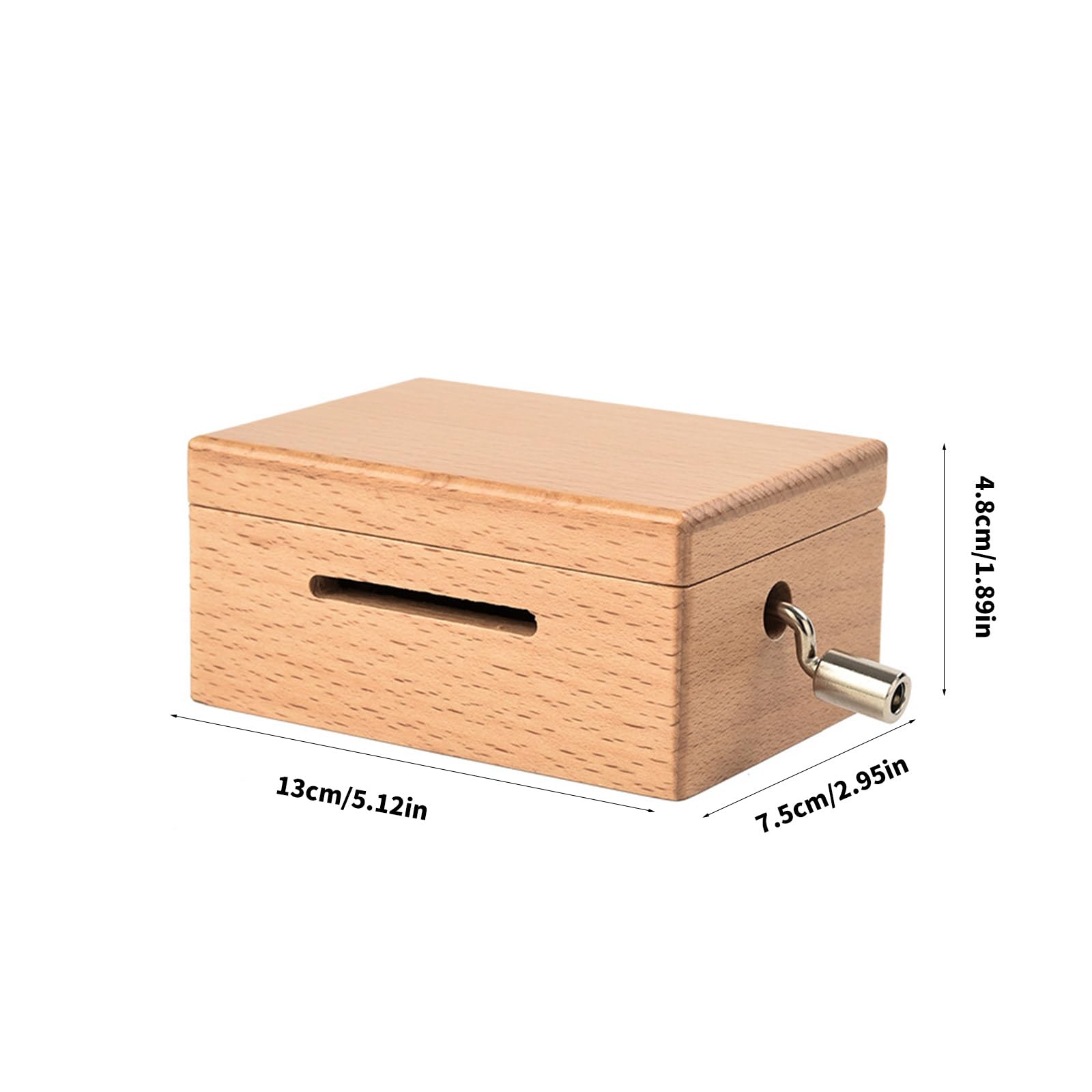 Kit de caja de música con manivela de 15 notas que crea melodías únicas con estuche de madera y tiras de cinta de papel para los amantes de la música