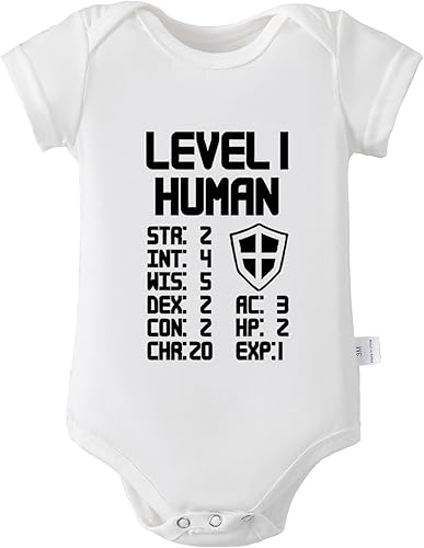 Level 1 Adorable Baby Romper 100% Soft Cotton Onesie Bodysuit for Newborns & Infants