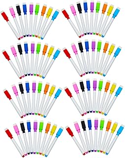 TEHAUX 90 Peças Caneta De Marcação De Limpeza Com Escova Canetas De Quadro Branco Marcadores De Quadro Branco Para Crianças Marcadores De Apagamento A Seco Quadros Brancos Para Crianças