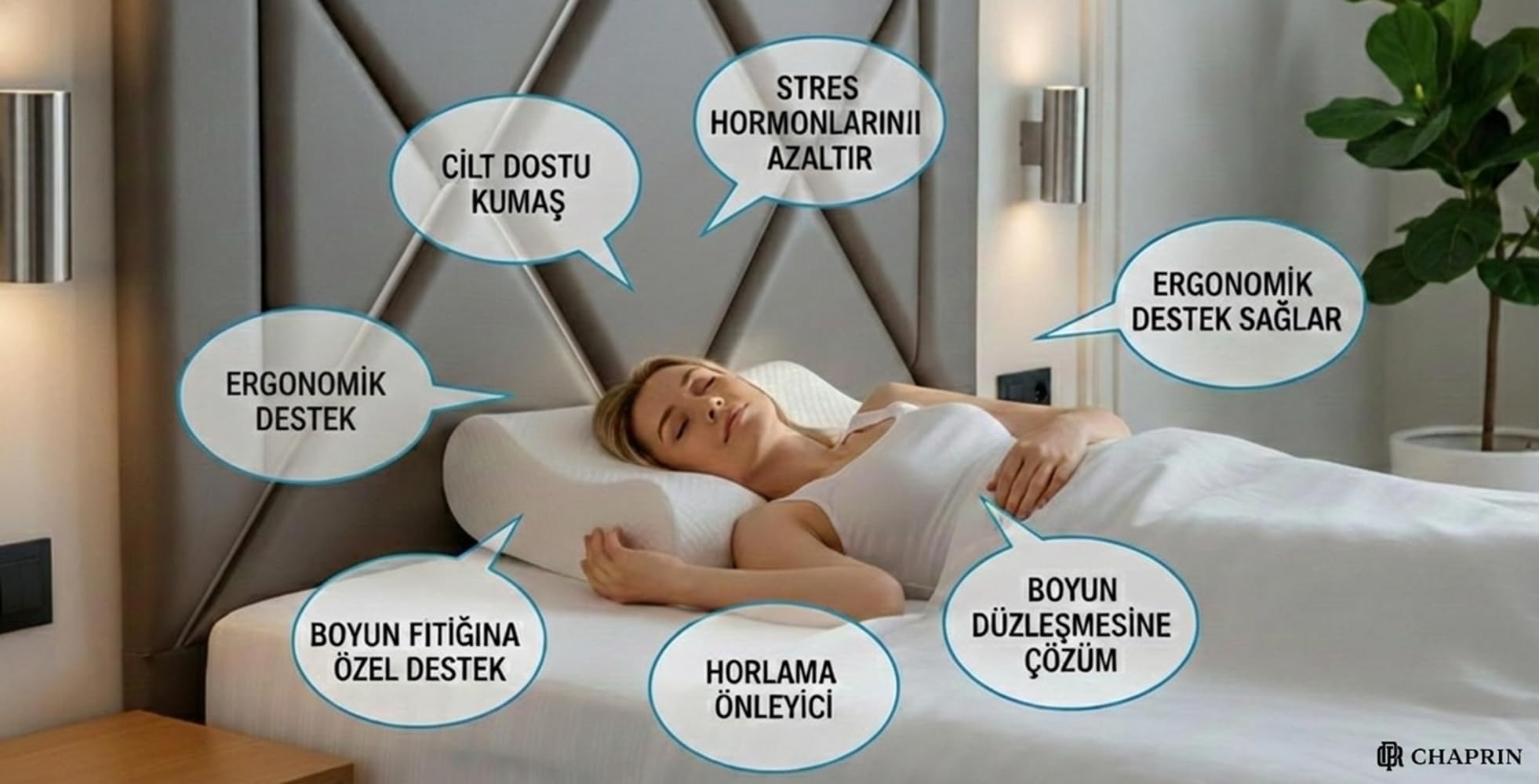 Ortopedik Visco Uyku Yastığı – Ergonomik Boyun Destek Yastığı