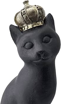 Amazon.co.jp: 王冠 猫 置物 オブジェ 飾り物 立像 女王 王様 猫雑貨