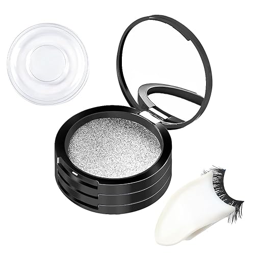 Miniatura 2 de Caja de almacenamiento de pestañas de 3 capas con espejo circular para pestañas con bandejas de pestañas y nuevo aplicador de clip de pestañas,