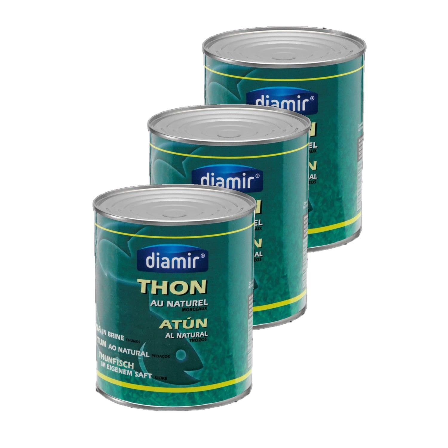 Lot 3x Thon morceaux au naturel - 4/4 - Boîte 800g