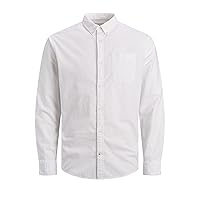 Jack&Jones JJEOXFORD Shirt L/S S21 Noos, Camicia Uomini