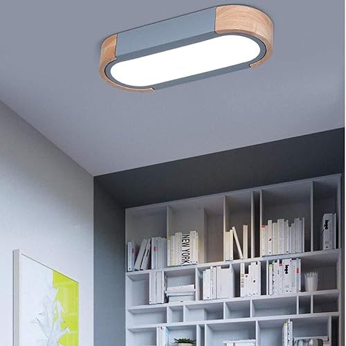 Miniatura 6 de DOGACA Lámpara de techo LED rectangular gris moderna de montaje empotrado regulable con lámpara de techo remota para pasillo, escalera, hogar,