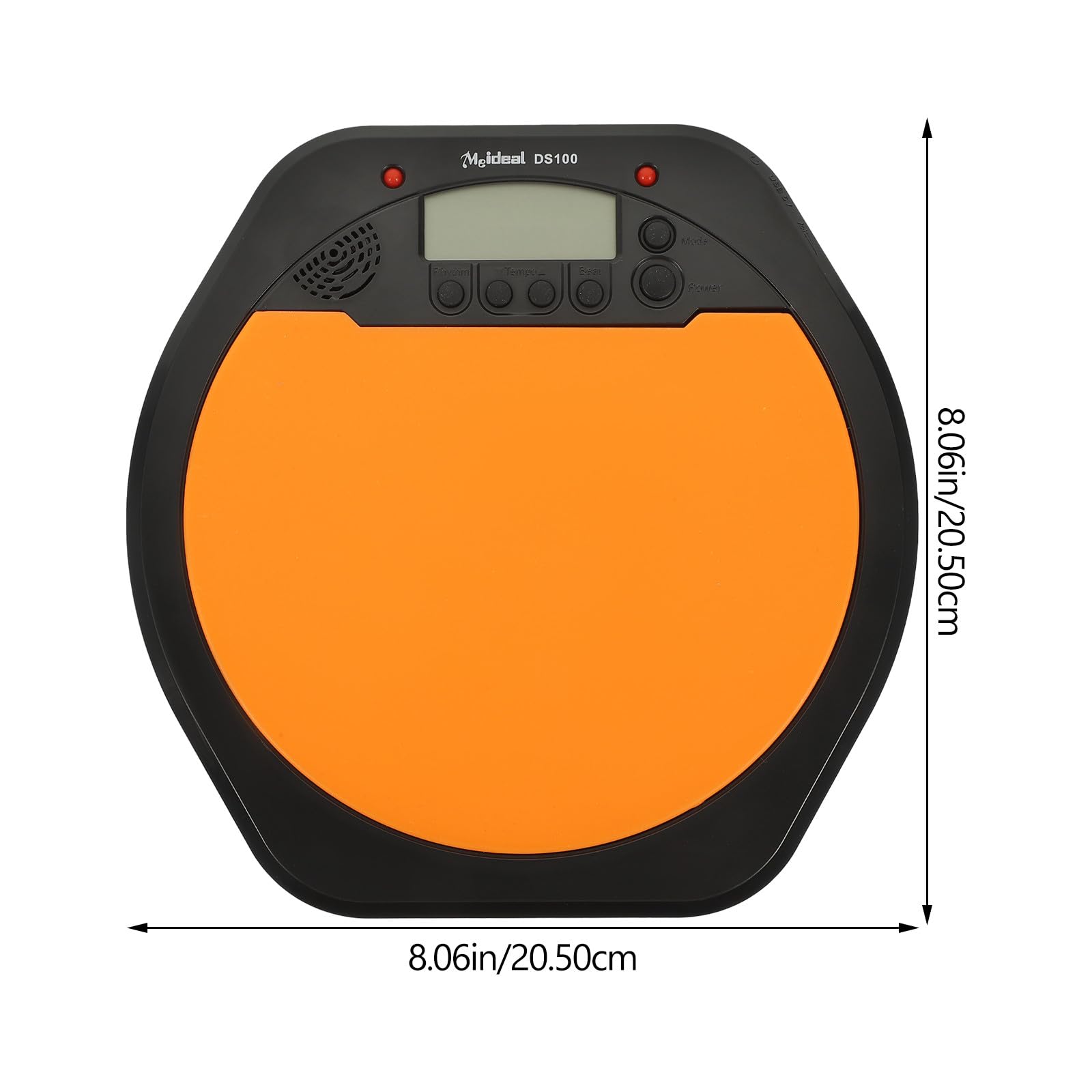 PartyKindom Elektronisches Drum Pad mit Lcd Display Leichtes Trainingsmetronom aus Asb und Silikon Geeignet für Anfänger und Präzises Üben Zuhause