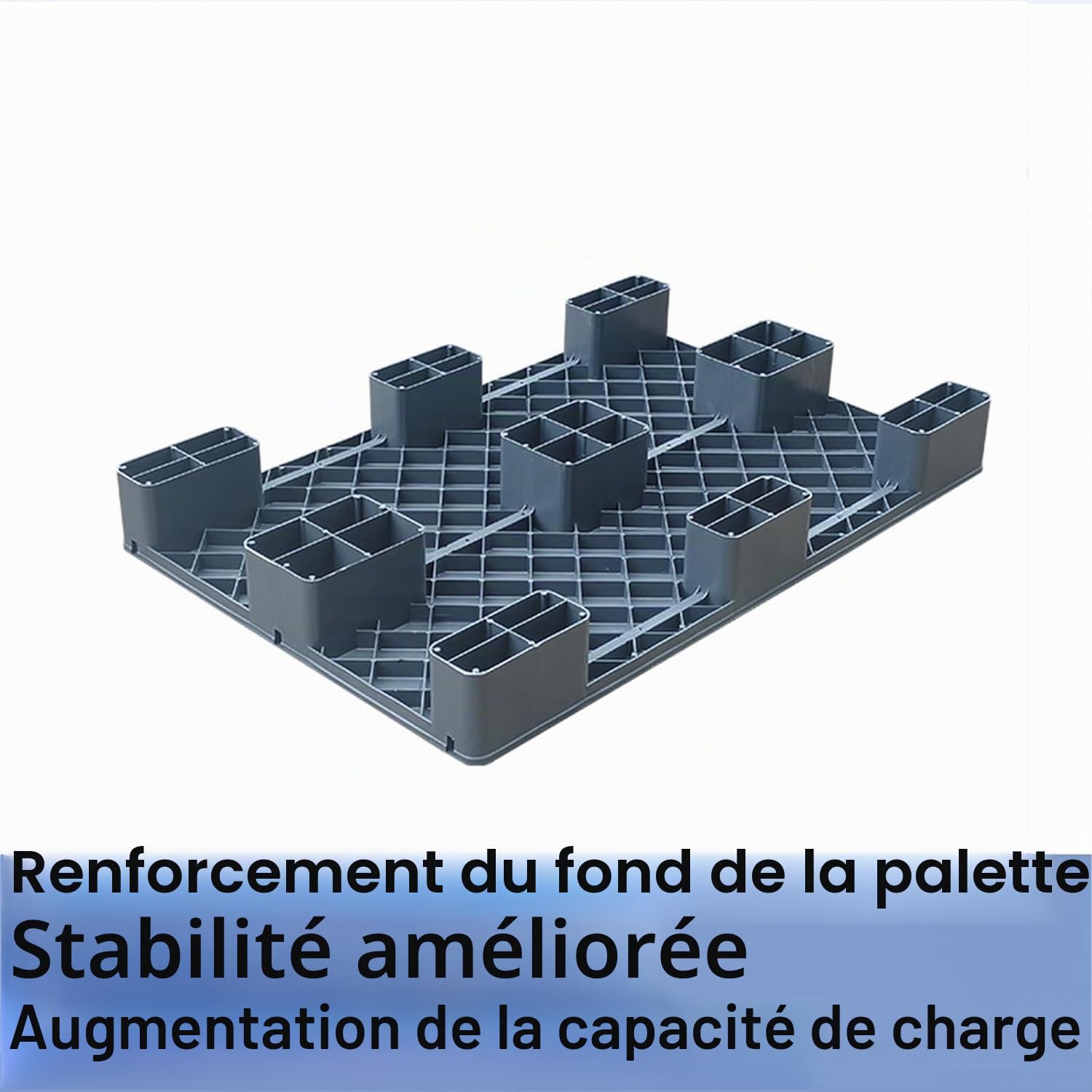 Palettes en Plastique Standard pour Le Stockage sous-Sol Sol légères et résistantes à l'humidité dans Les garages supermarchés, placards extérieurs Résistantes l'usure antidérapantes