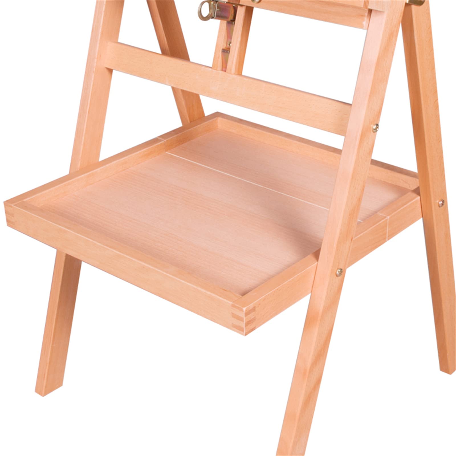 Cavalletto da Studio con Struttura a H, Cavalletto in Faggio con Ruote e Vassoio Portaoggetti, Capacità 15 kg, Cavalletto Regolabile per Pittura Artistica per Quadri su Tela Fino a 1210 mm