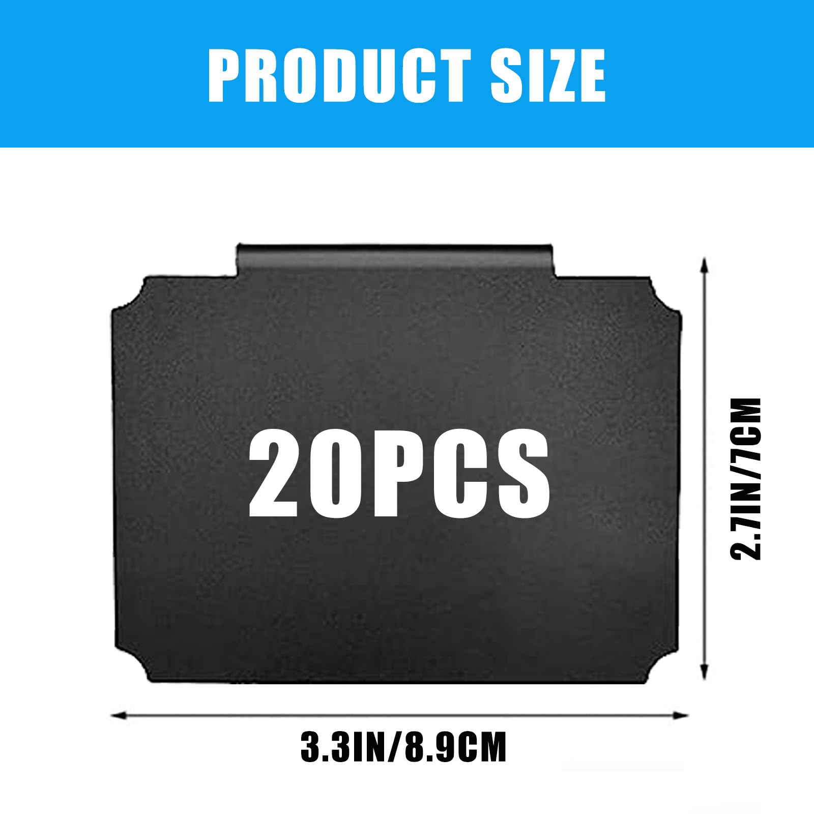 Nizirioo 20 Étiquettes à Clipser Pour Panier - Noires Avec 2 Stylos Blancs Pour Organisation Parfaite