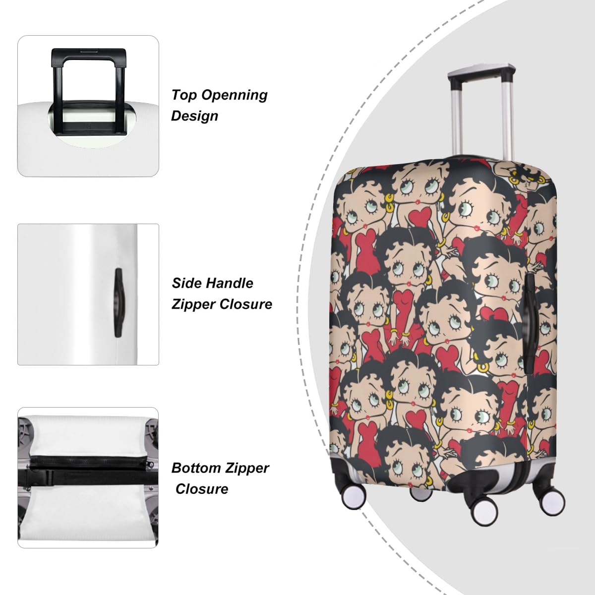 専用　ベティちゃん　キャリーケース Amazon.co.jp: [Raysent] スーツケースカバー ベティちゃん