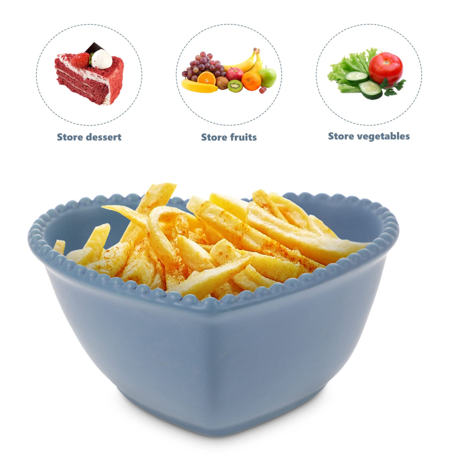 Operitacx Soy Sauce Dish Heart Shaped Ceramic Bowl Salad Dessert Bowl Fruit Snack Serving Bowl Porcelain Sauce Dish Sushi Soy Dip Bowls for Cereal Appetizer Ice Cream Bowl blue Oatmeal Bowl