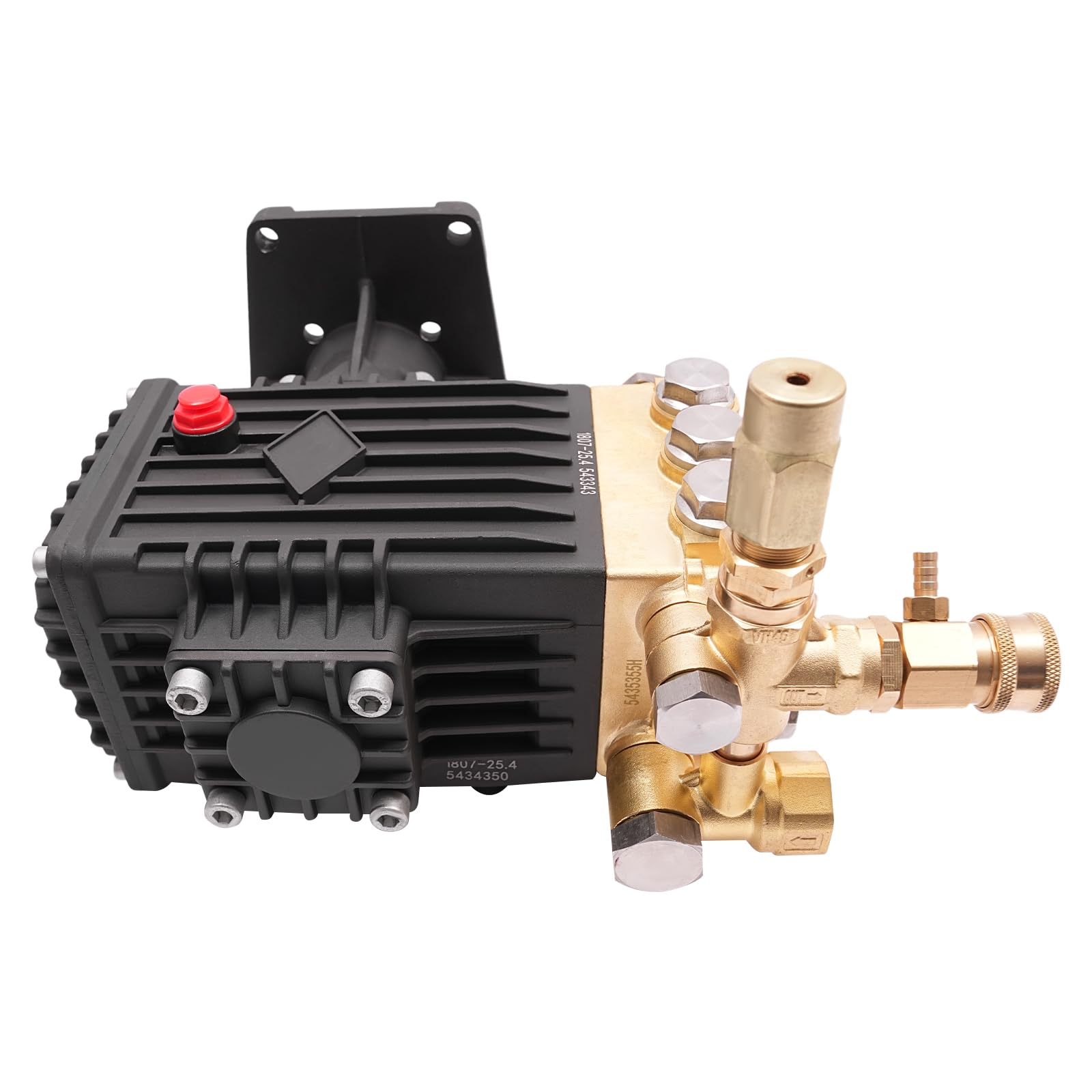 Ealtqund Black 4000Psi Pressure Washer Pump 13Hp Triplex Pump With 4Gpm Flow, Brass Head & Unloader Valve For Horizontal Shaft Engines