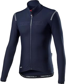 Tutto Nano Ros A20515 - Maillot de Ciclismo de Manga Larga para Hombre, Color Azul, Azul Savile, Small