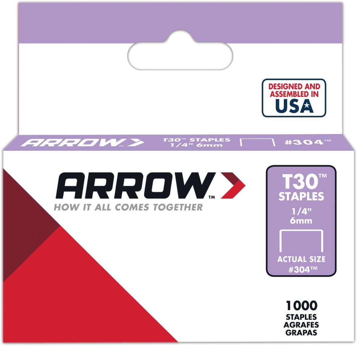 Arrow Fastener 304 Genuine 1/4Inch Thin Wire Staples for