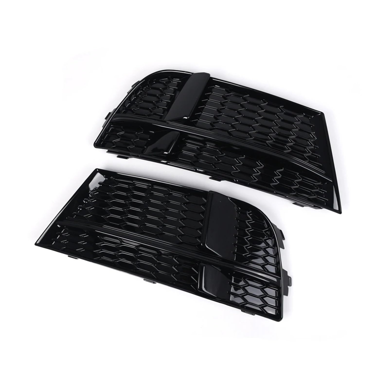 Parrilla de bisel luz antiniebla L/R compatible con AUDI A3 8V S-LINE SEDAN SPORTBACK CONVERTIBLE 17-19 Reemplace la cubierta rejilla del parachoques delantero(1Pair)