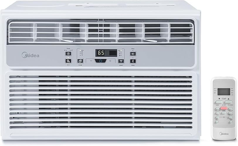 Midea 12,000 BTU EasyCool Window Air Conditioner, Dehumidifier and Fan - Cool, Circulate and Dehumidify up to 550 Sq. Ft., Reusable Filter, Remote Control - 12,000 BTU, Electronic Control