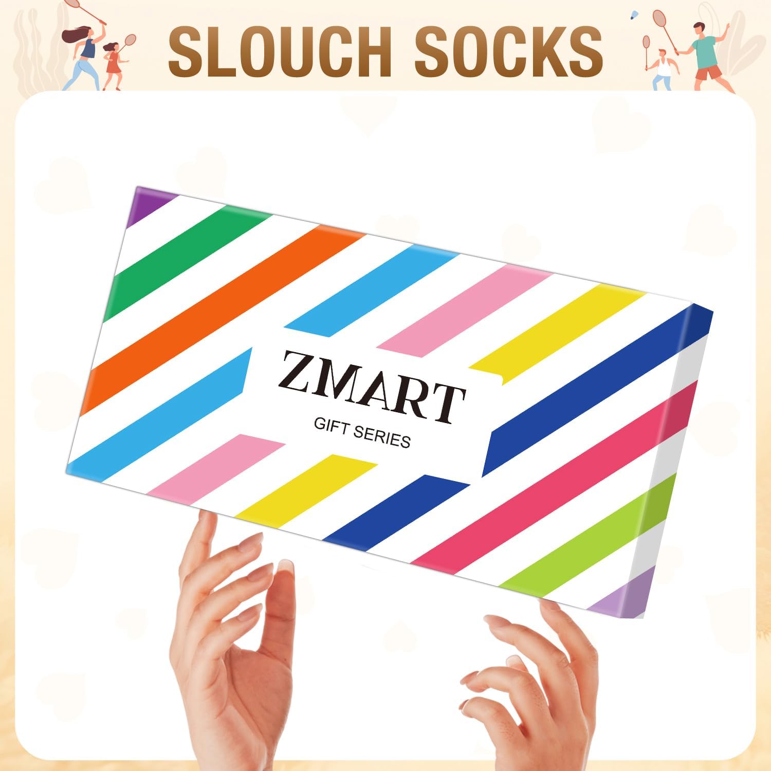 Zmart Slouchy Socks for Women - Slouch Scrunch Socks, 4-5 Pairs Knee Length - Image 3