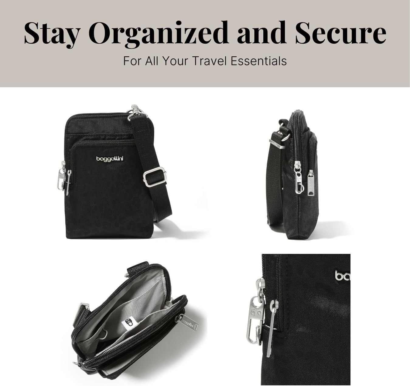 Baggallini womens Securtex Anti-theft Activity Crossbody Bag - Image 6