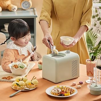 Soft Ice Cream Machine Semi-Automatic 500ML Household Ice Cream Making Machine Fruit Dessert Yogurt Cone Ice Cream Maker
