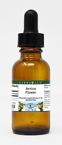 Arnica flor glycerite Extracto de líquido (1 5)sin sabor (1oz, zin 512845), 1