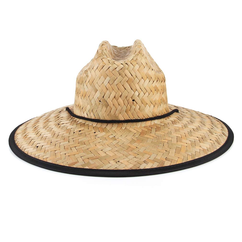 GEMVIEPaja Sombrero para Hombre de Sol Playa ala Ancha Verano Unisexo Estilo Socorrista Gorro para Campo/Pesca/Jardinería