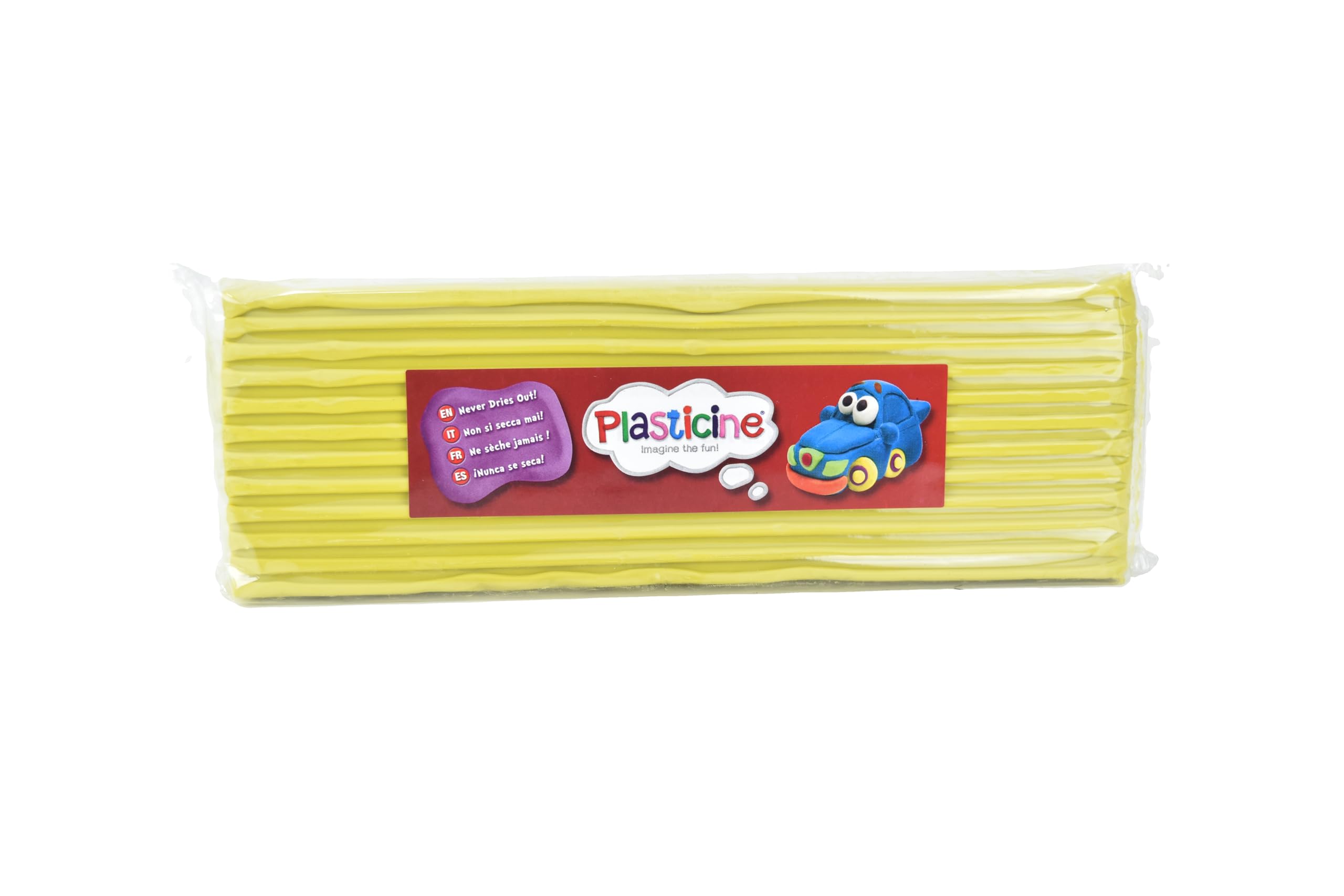 Plasticine 400g, Lebendig Gelb, Modelliermasse für Animatoren und Modellbauer, leicht zu formen, ideal für Skulpturen, Modelle und Stop-Motion