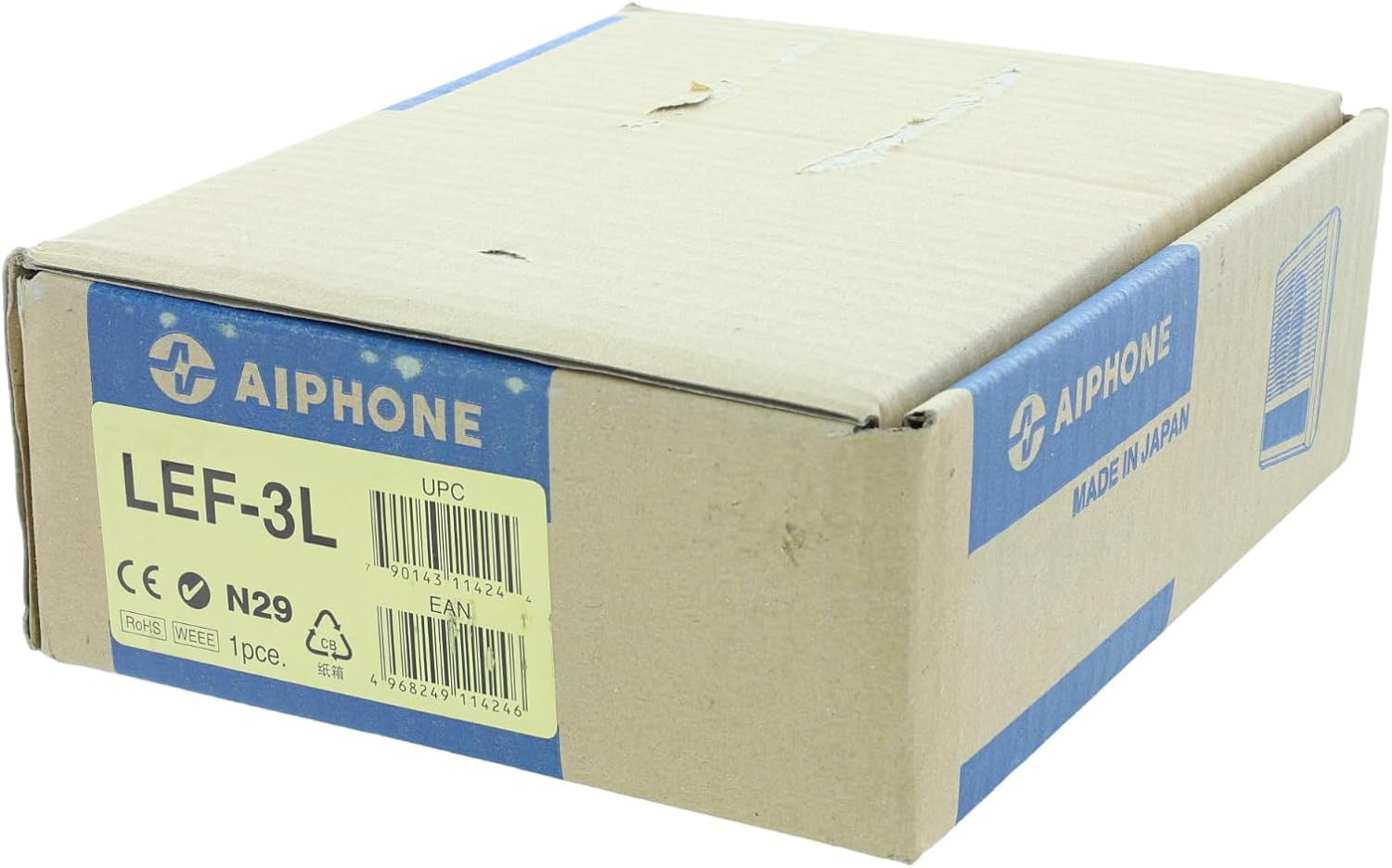Packaging box for the Aiphone LEF-3L Master Station