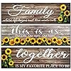 Yookeer 3 pieces sunflower kitchen decor 118 x 354 x 016 inches farmhouse wall decor wooden sign front porch decoration sunflowers decor sunflowers prints spring summer sign for bathroom kitchen  urban country home decor