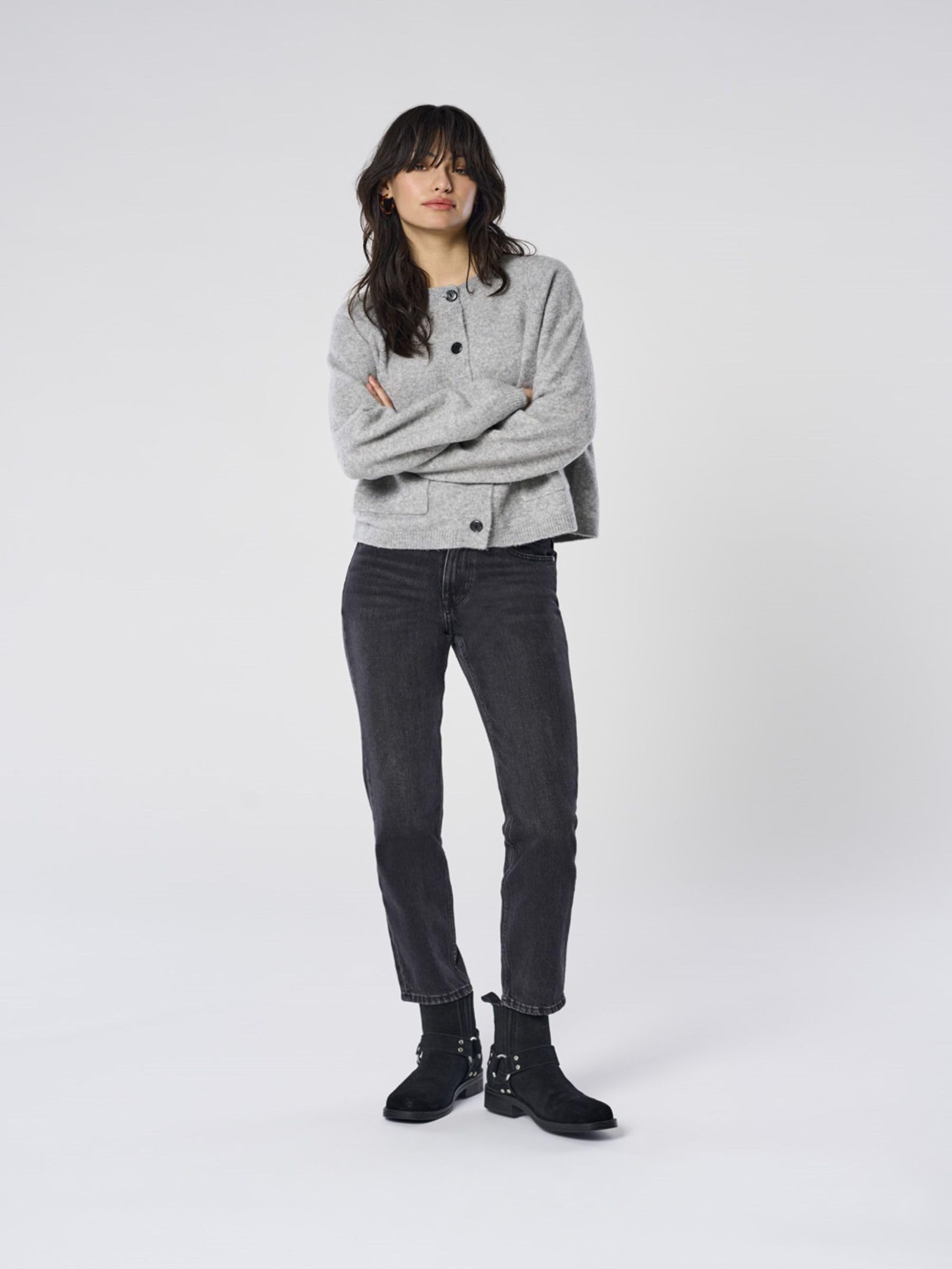 ONLY Female Straight-Fit Jeans ONLEMILY Hohe Taille Gerade geschnitten Knöchellang Jeans