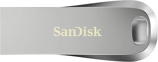 SanDisk Ultra Luxe 128GB, USB 3.2 Gen 1, Flash Drive, Upto 400MB/s R, Pendrive, Metal, 5Y Warranty (SDCZ74-128G-I35)