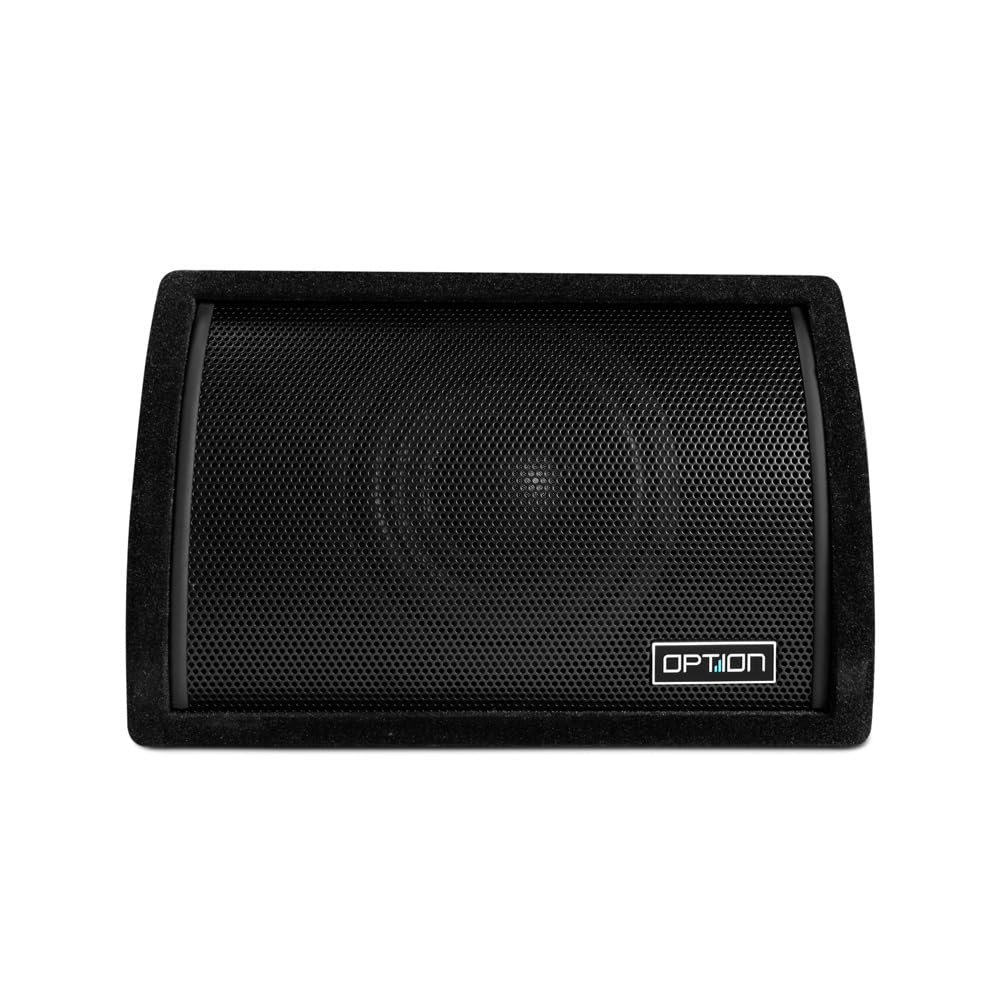 Option PULSE-8BRA - Subwoofer attivo in alloggiamento compatto Bass Reflex da 350 Watt RMS - Subwoofer piccolo da 20 cm con bassi potenti, telecomando a livello incluso