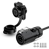 Vista 11 de CNLINKO Conector Circular de Panel IP68 M16 de Plástico de 3 Pines Macho y Hembra Eléctrico Impermeable Arnés de Cables Automático Soldadura