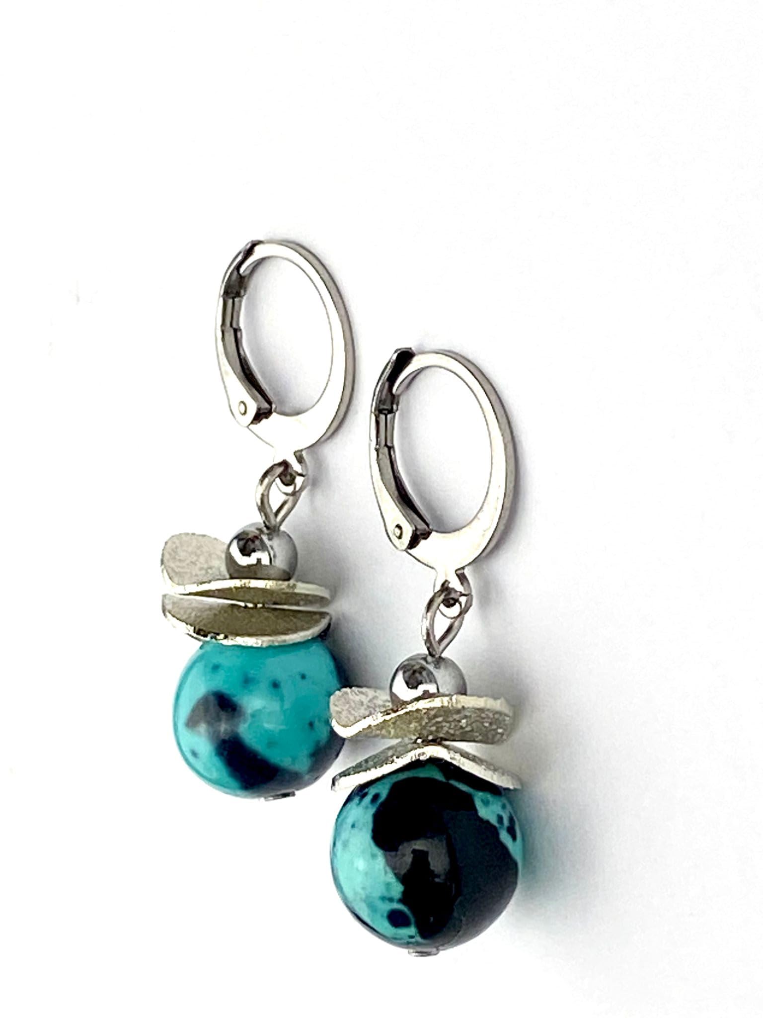 Handgemachte Kette mit Jade und Hämatit Edelstein, Edelsteinkette Unikat