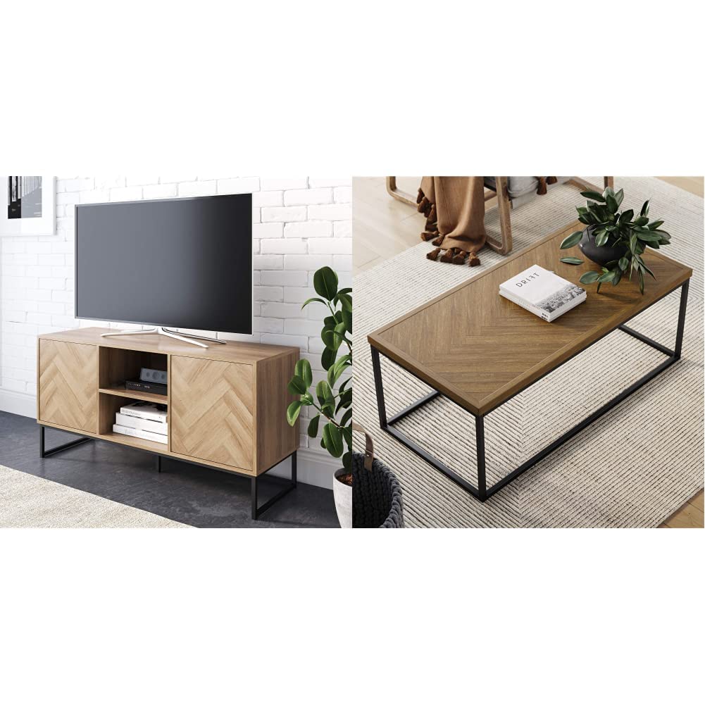 Buy Nathan James Dylan Media Console or TV Stand, Oak/Matte