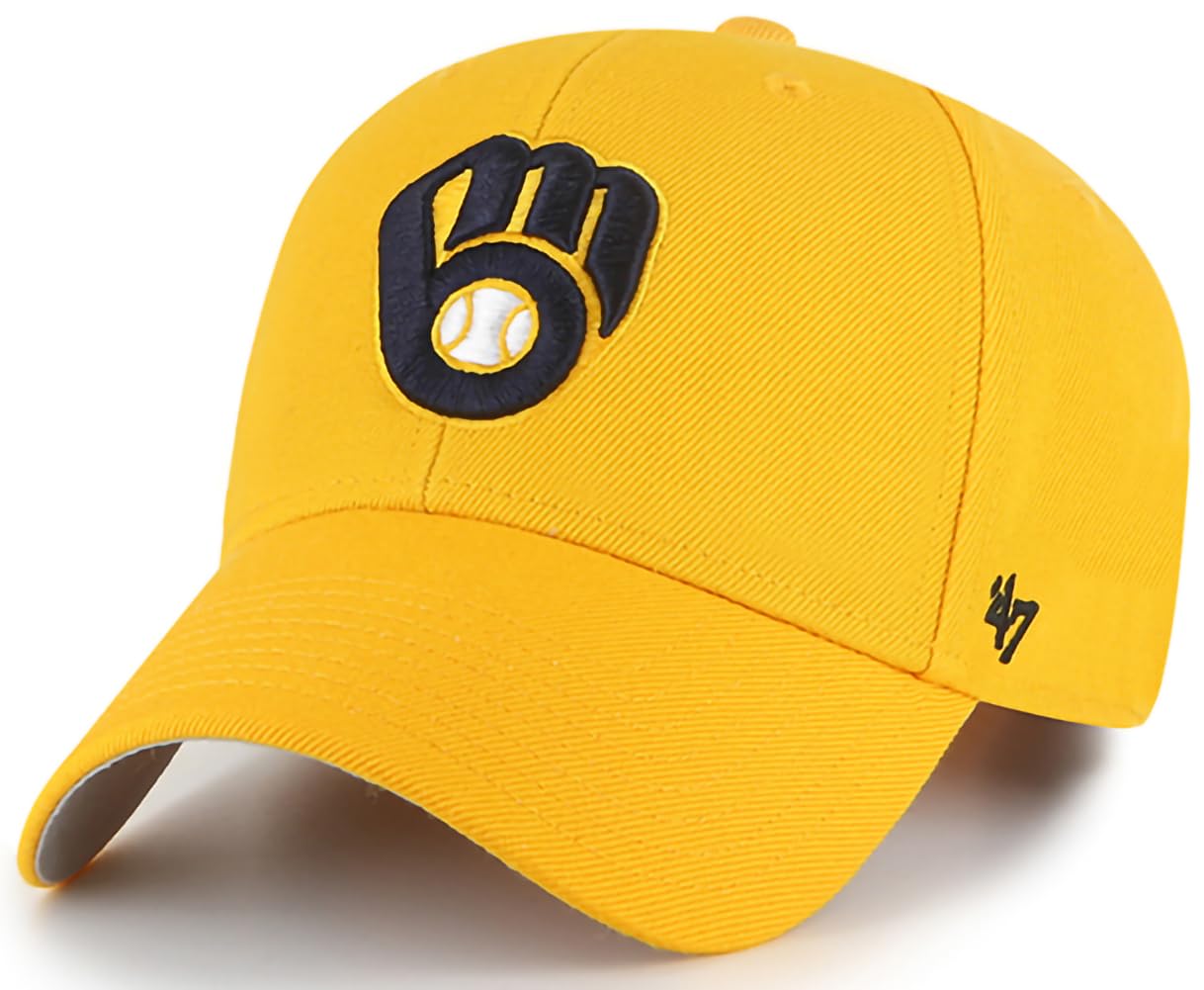 47 Brand MLB Alternate Color Primary Logo MVP Adjustable Structure Baseball Cap Hat, Adult One Size Fits All