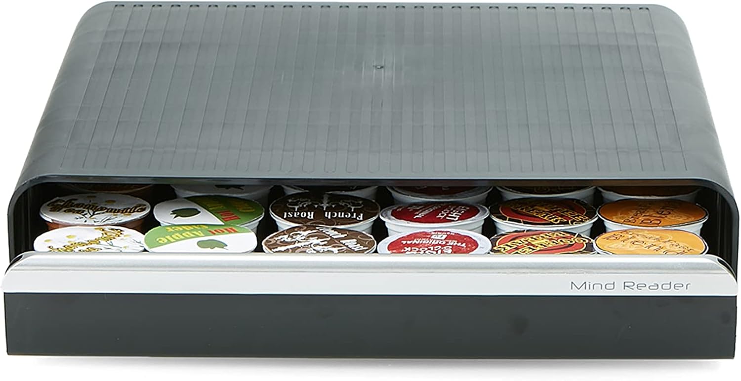 Mind Reader Hero Coffee Pod Drawer, One Size, Black : Home & Kitchen