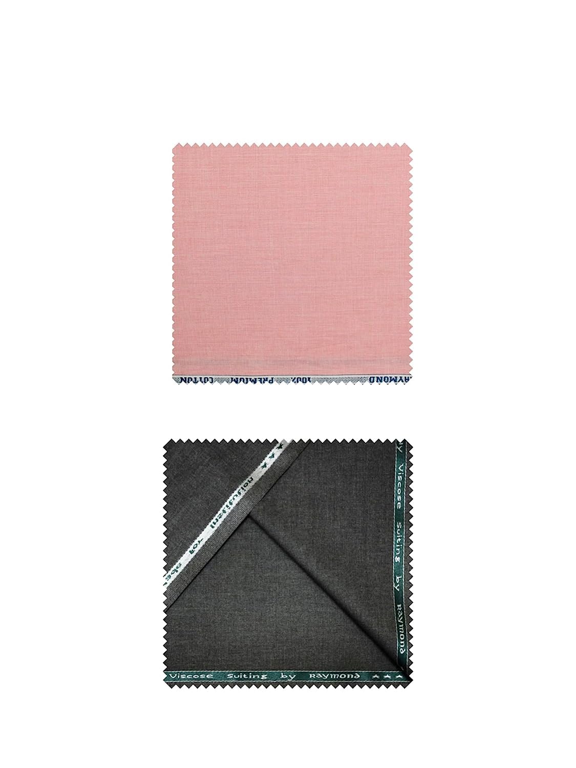 Polyviscose Trouser- 100% Cotton Shirt Fabric Combo Box (Unstitched, All Weather Fabric, (DARK GREY PANT + DARK PINK SHIRT)-image-1