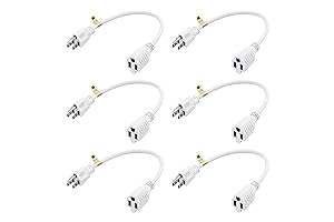 Cable Matters 6-Pack 16 AWG 13A Heavy Duty Short White Extension Cord