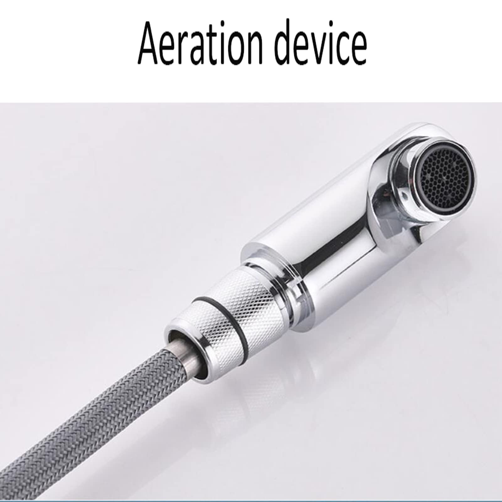 CCXXYGWJ Grifo de baño con Grifo extraíble para Lavabo de baño, Grifo Monomando para Lavabo, Grifo Mezclador de Agua fría y Caliente, aireador, Grifo para Lavabo de baño, Grifo de Lavabo Cromado de