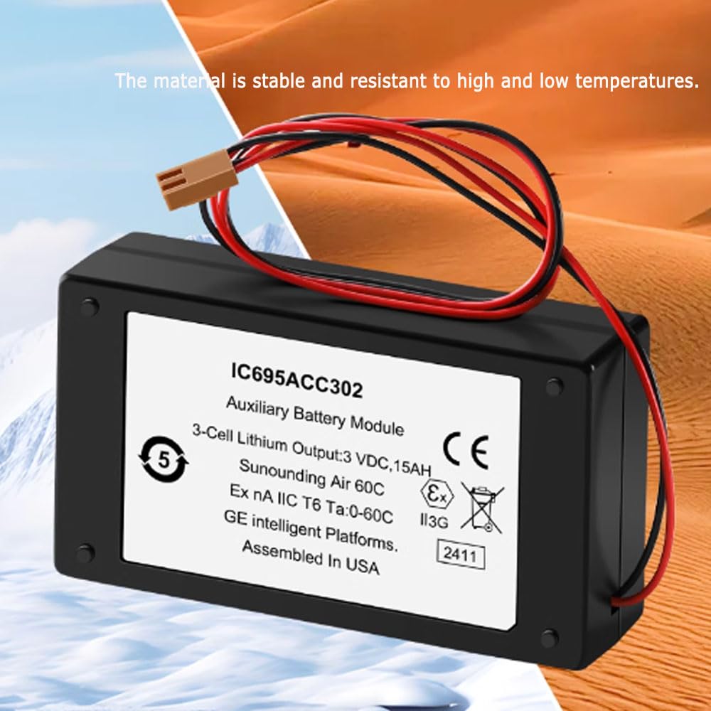Amazon.com: YICUAA (1-Pack) IC695ACC302-AA Battery 3V 15000mAh