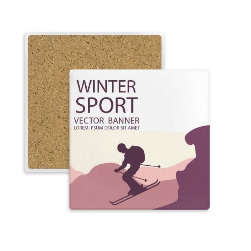 Sous-verre ski absorbant pour éviter les traces de verre d'eau sur la table basse
