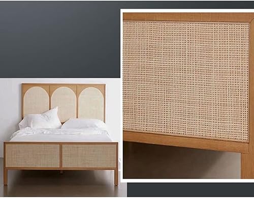 Miniatura 4 de homeemoh Caña de malla pretejida de 15.7 x 39.4 in de plástico de ratán para reparación de papel de repuesto