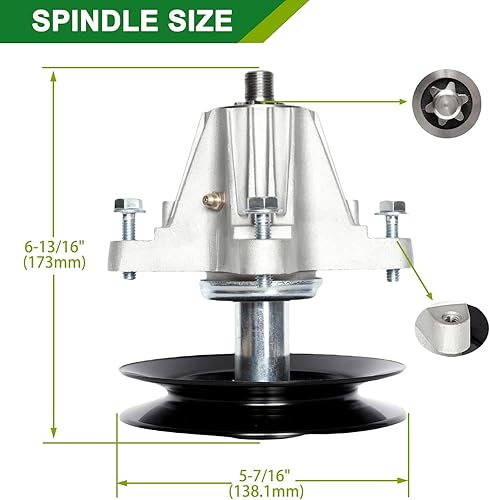 Miniatura 2 de 918-06978 618-06978 Conjunto de husillo - Se adapta a cubiertas de cortacésped de 54 pulgadas Cub Cadet Troy Bilt MTD RZT-S54 RZT-L54 ZT1-54 ZT2-54