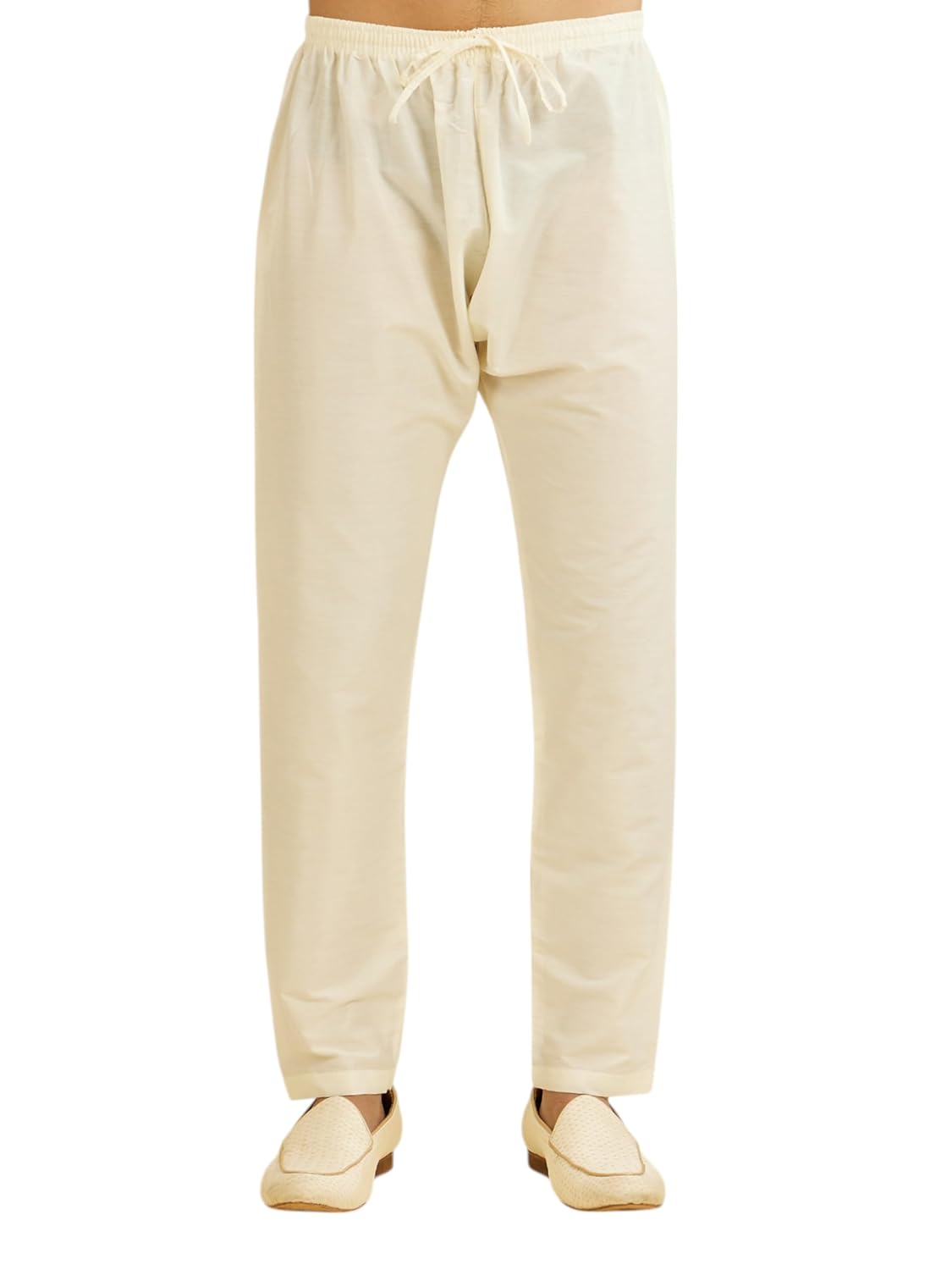 DIWAS by Manyavar Men’s Art Silk Solid Pyjama – Comfortable Stylish Ethnic Lounge Wear (1pc)