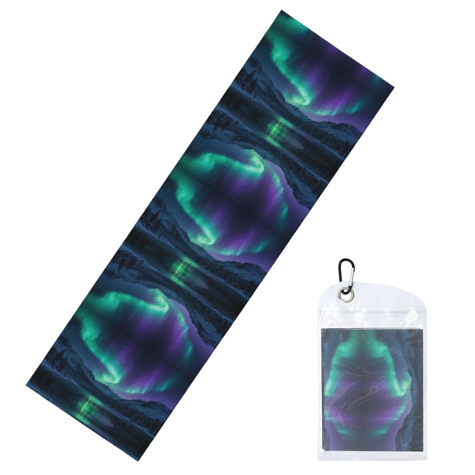 DUYIOKH Light Over Lake Print Cooling Towel, Portable Towel for Gym Workout Golf Beach World Cup Sports Hot Weather