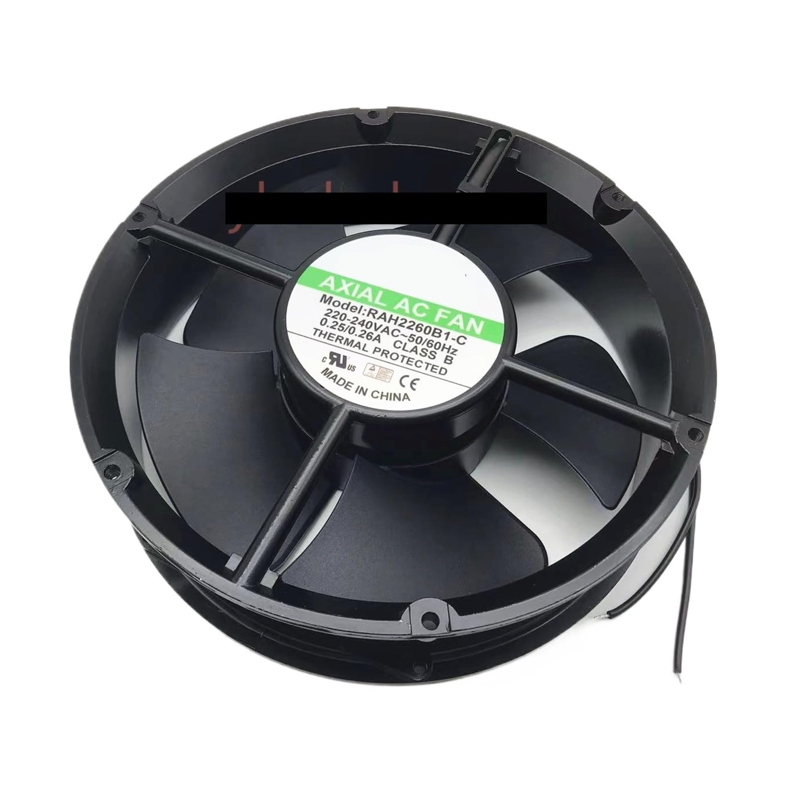YMUGUEGH RAH2260B1-C AC 220V 0.25A 200x200x60mm 2-Wire Server Cooling Fan