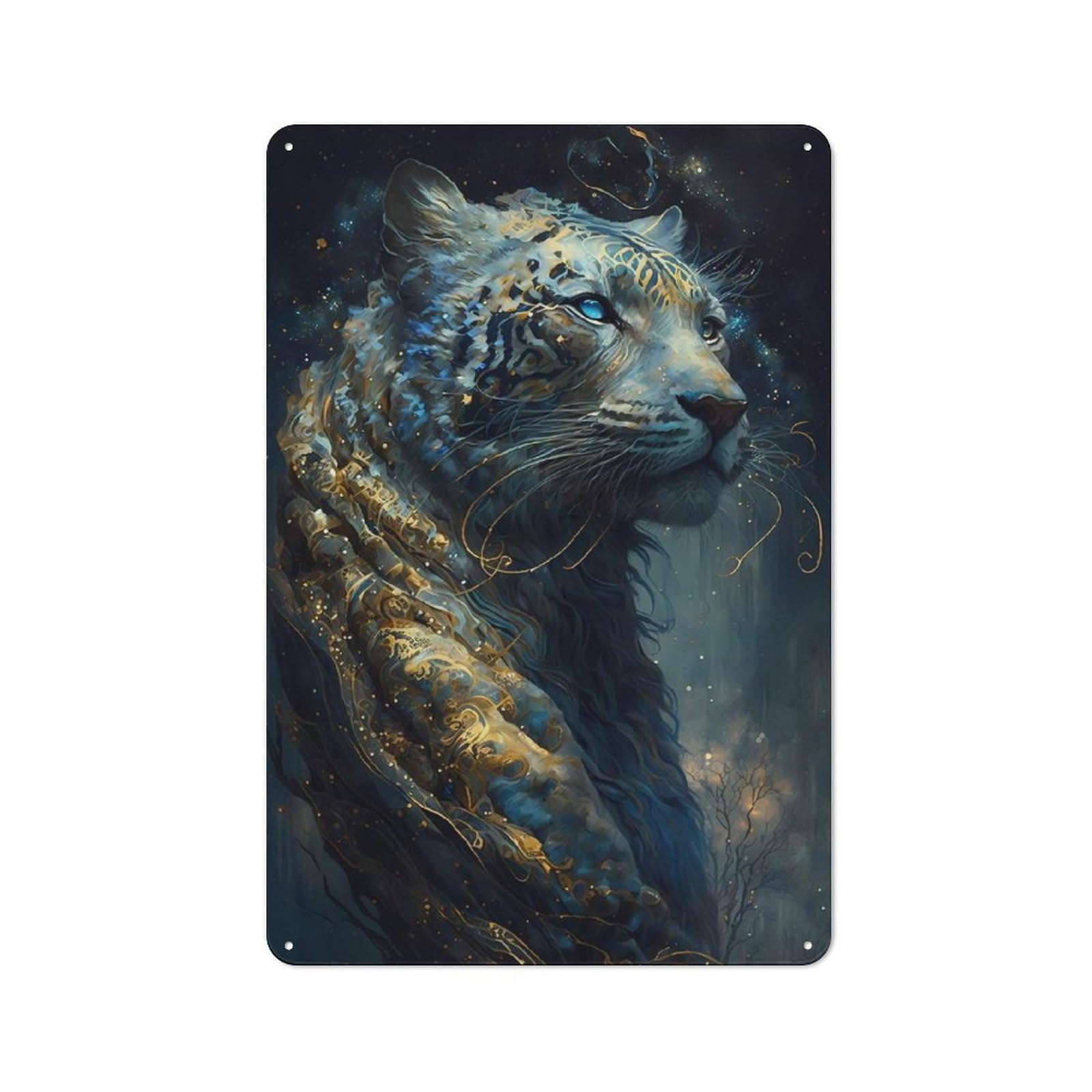 Junmoney Tiger For Man Cave Or Games Room, Retro Tin Sign 30X20cm, A Christmas Gift For People Styling Man Cave And Games Room