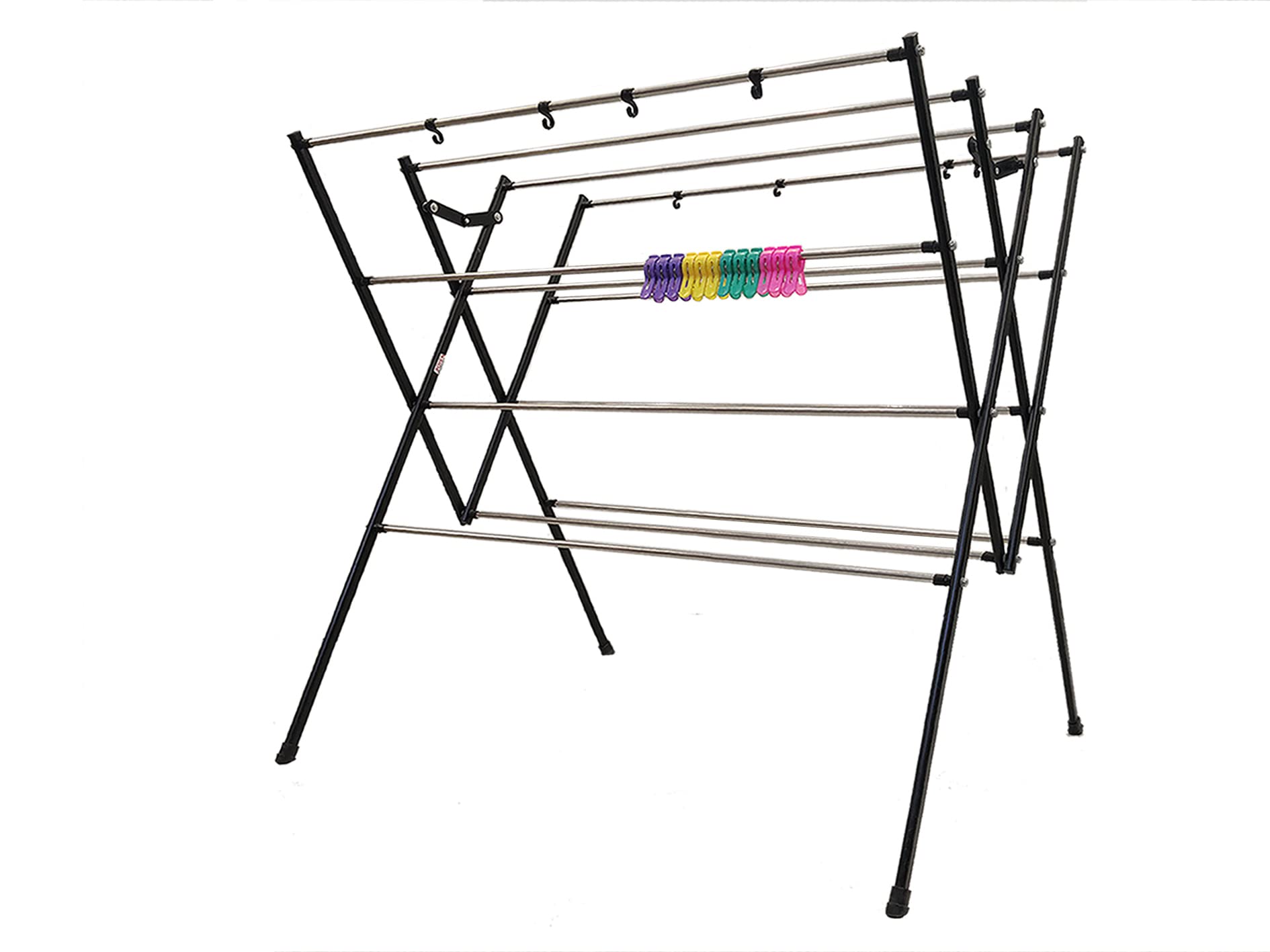 DRY LINE Basic Folding Cloth Drying Stand/Cloth Dryer with Stainless Steel Rust Proof RODS/Made in India(Stand + Cloth Clips) (B0BXGZ6Y1Z) Amazon Price History, Amazon Price Tracker