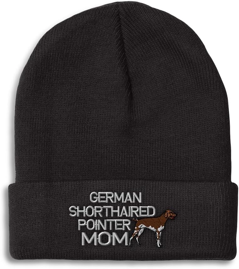 Custom Beanies for Men German Shorthaired Pointer Dog Mom Skull Cap Winter Hats Women Acrylic One Size